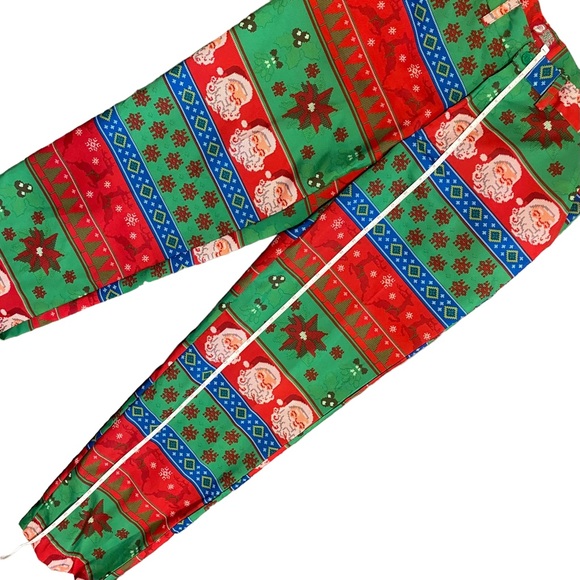 Dec 25th Christmas Not So Suit Suit 3 Piece Coat Pants Tie Santa Mens Size Large - Picture 15 of 16